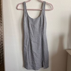 ABERCROMBIE | gingham print mini dress with back ties